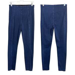 Liverpool Pull-On Ankle Skinny Jeans 8 Dark Wash Shaping Stretch Denim
